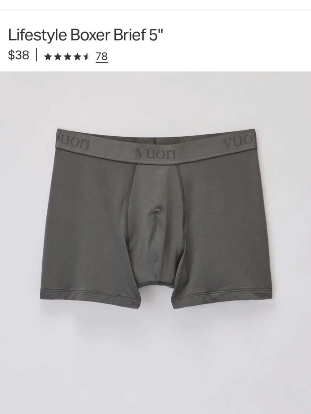 RESTOCK Vuori Men’s “Lifestyle” Boxer Brief 5” Inseam (M)